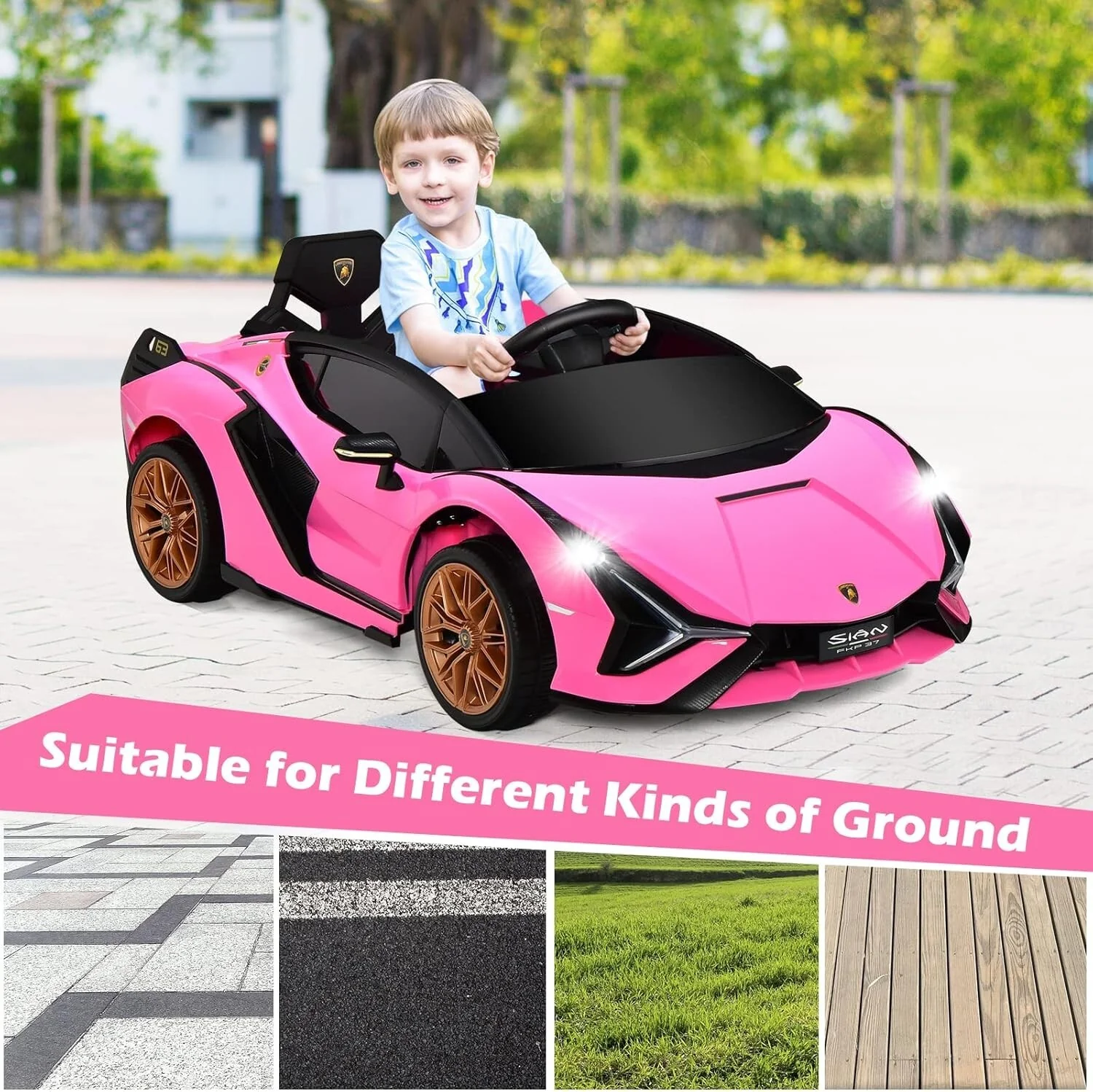 12V Kids Ride-On Car with Parent Remote Control and Spring Suspension - Image 10