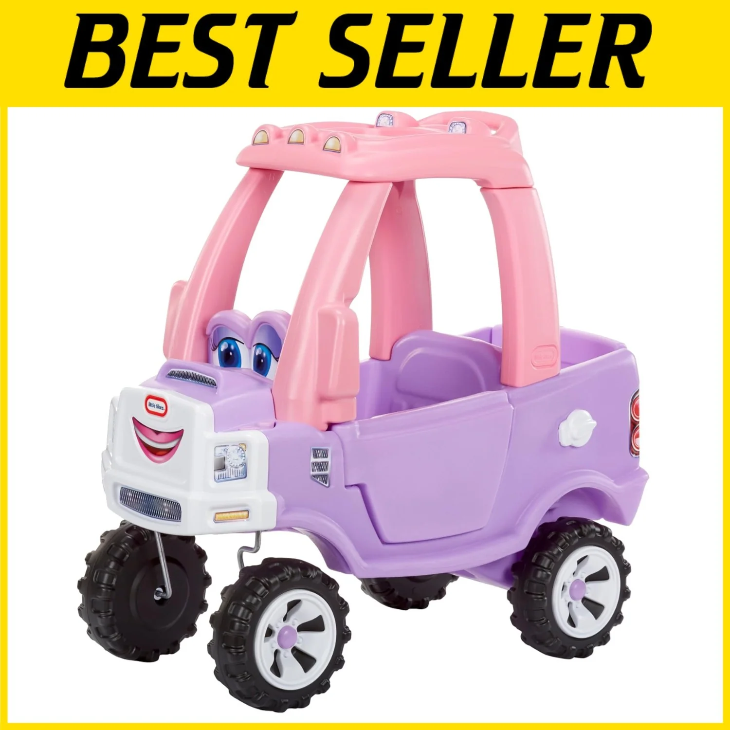 Stylish Princess Cozy Ride-On Truck with Working Horn and Drop-Down Tailgate - Image 11