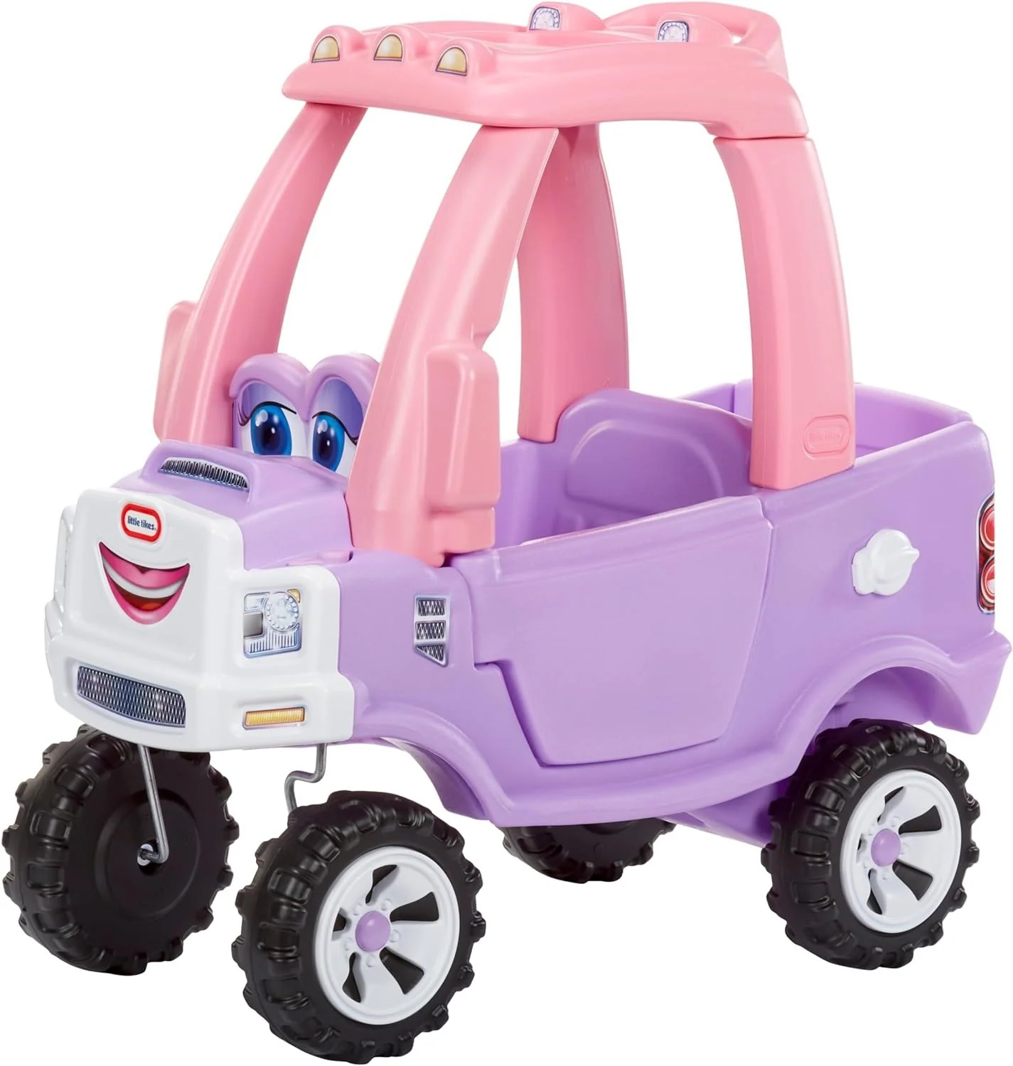 Stylish Princess Cozy Ride-On Truck with Working Horn and Drop-Down Tailgate - Image 3