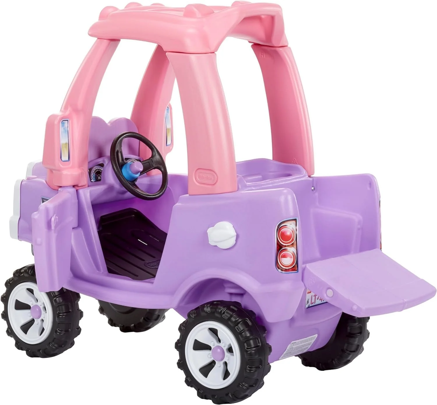 Stylish Princess Cozy Ride-On Truck with Working Horn and Drop-Down Tailgate - Image 7