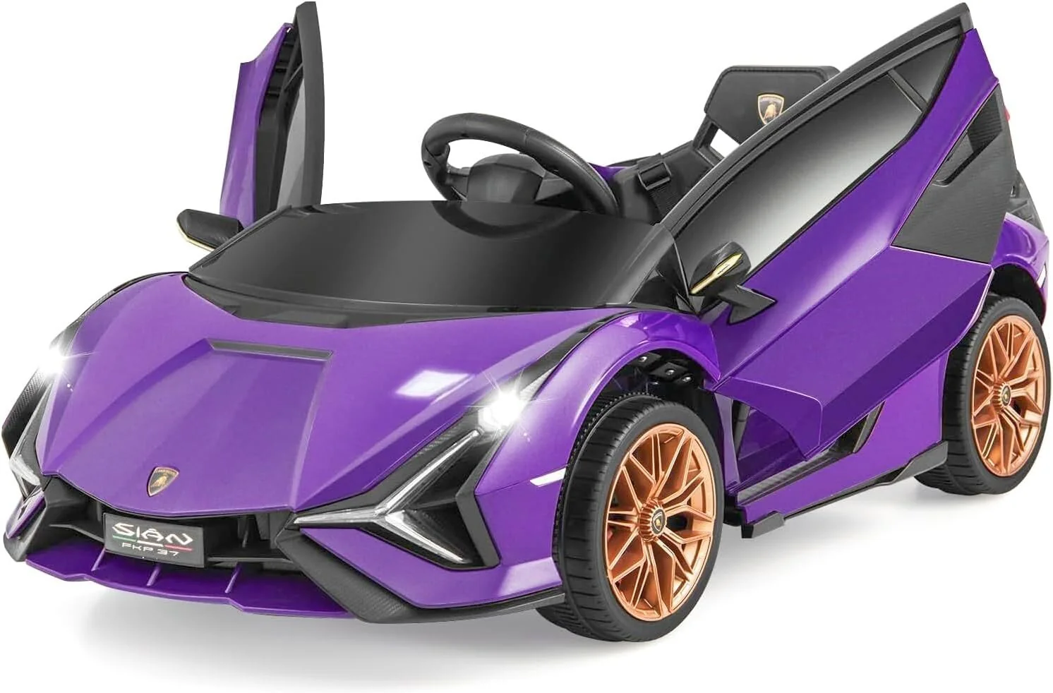 Purple Kids Remote Control Sports Car with Suspension and Sound Effects - Image 3