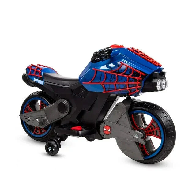 Superhero Spider Motorcycle Ride-On: 6V Battery-Powered Toy for Kids Ages 3 and Up - Image 3