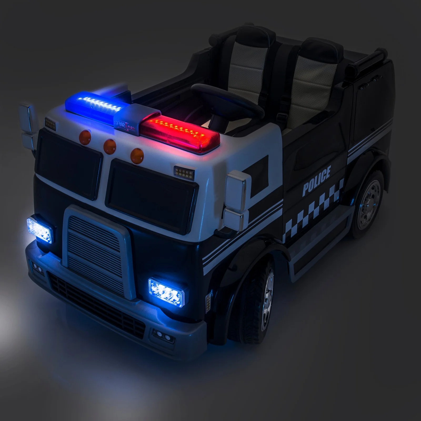 Big Rescue 4WD Police Ride-On Vehicle for Kids in Black - Image 2