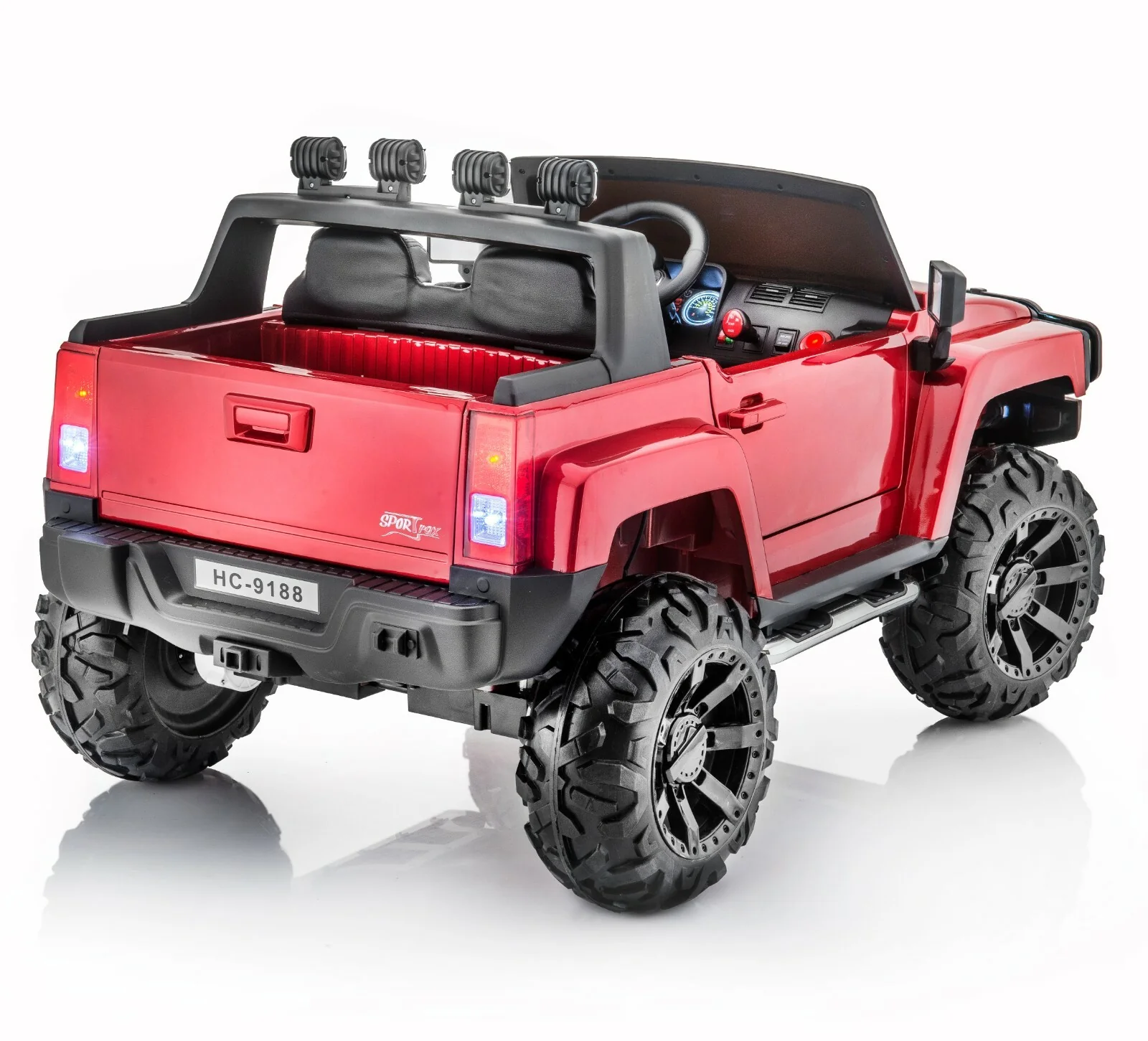 12V 4x4 Kids Ride-On Vehicle Glossy Red Warrior Model - Image 2