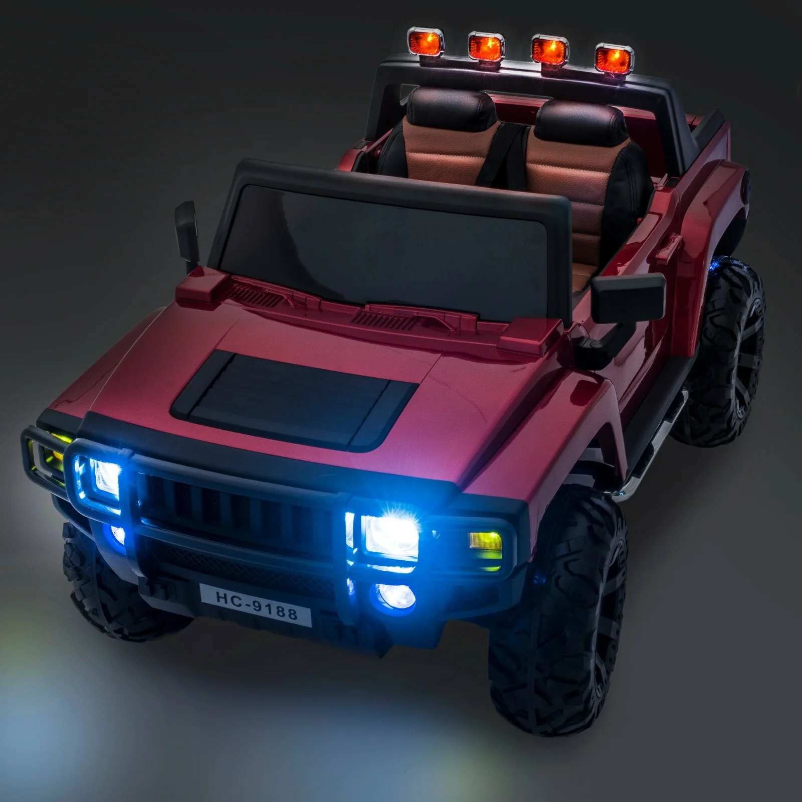 12V 4x4 Kids Ride-On Vehicle Glossy Red Warrior Model - Image 3