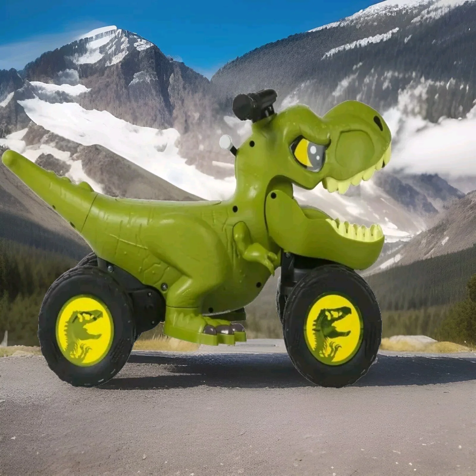 Tyrannosaurus T-Rex 4-Wheel Ride-On Power Car Toy for Toddlers and Kids - Image 4