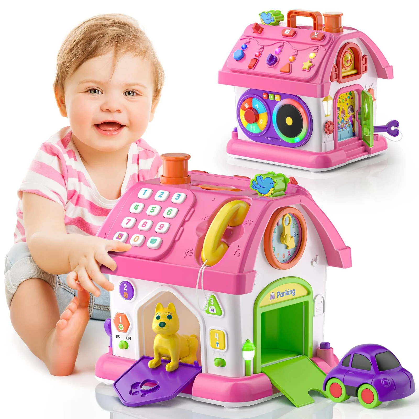 Musical Bilingual Educational Montessori Toy for 1-Year-Old Girls