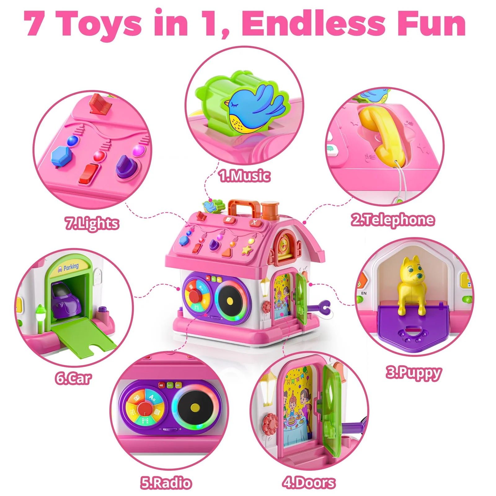 Musical Bilingual Educational Montessori Toy for 1-Year-Old Girls - Image 2