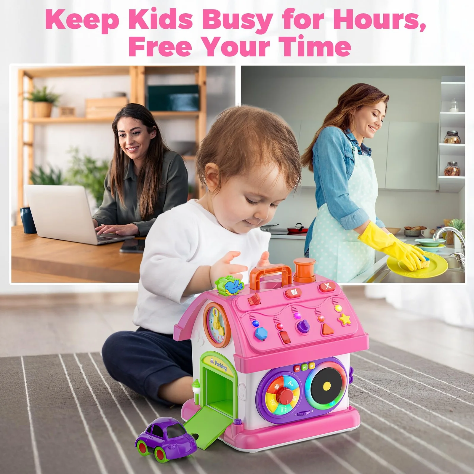 Musical Bilingual Educational Montessori Toy for 1-Year-Old Girls - Image 5