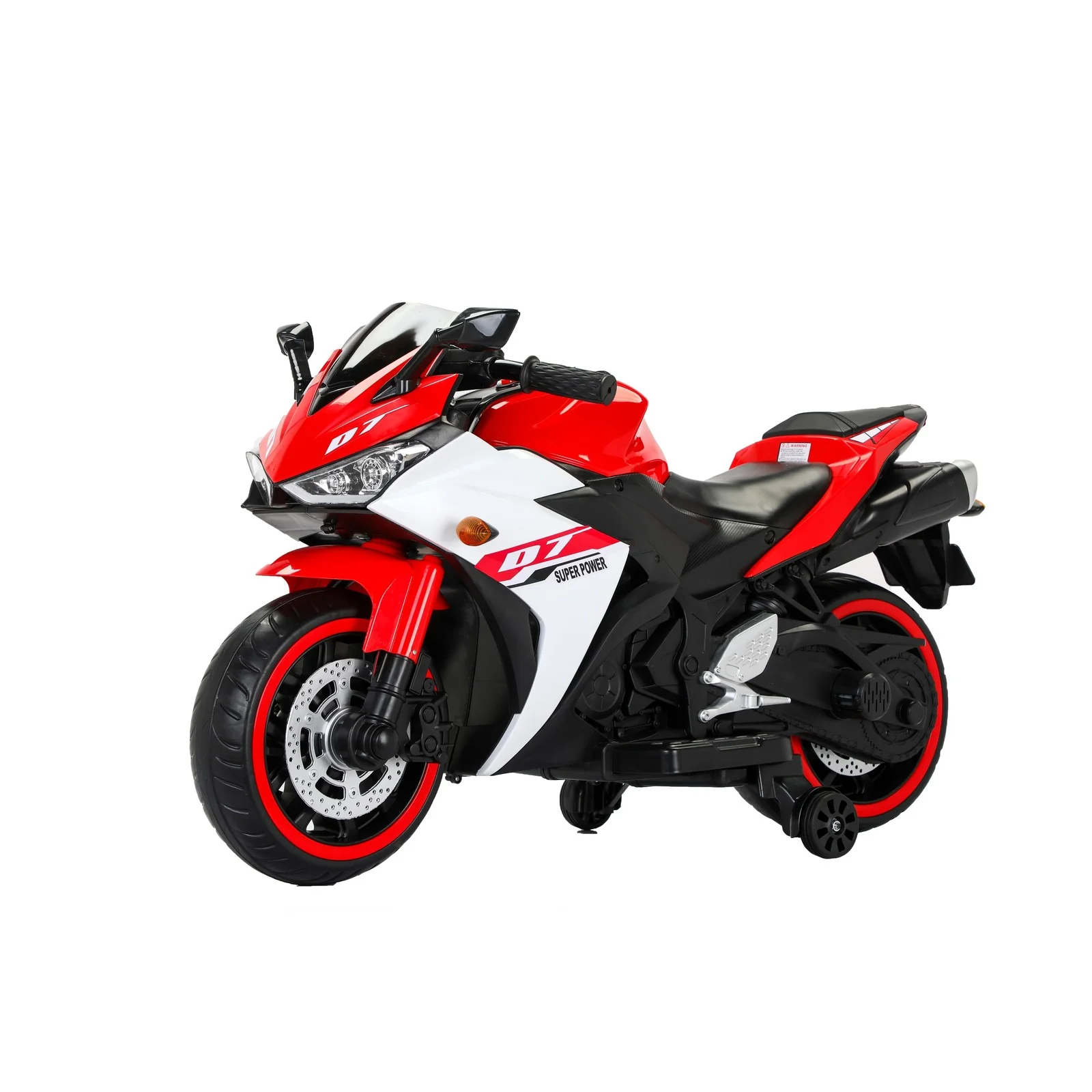 12V Electric Kids Motorcycle with Training Wheels - Image 6