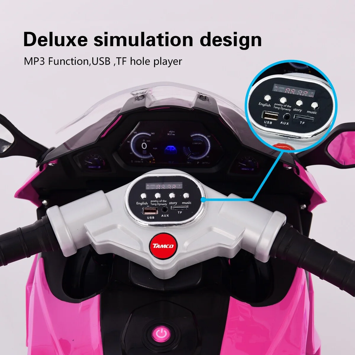 12V Kids Electric Ride-On Motorcycle Battery-Powered Bike for Girls - Image 7