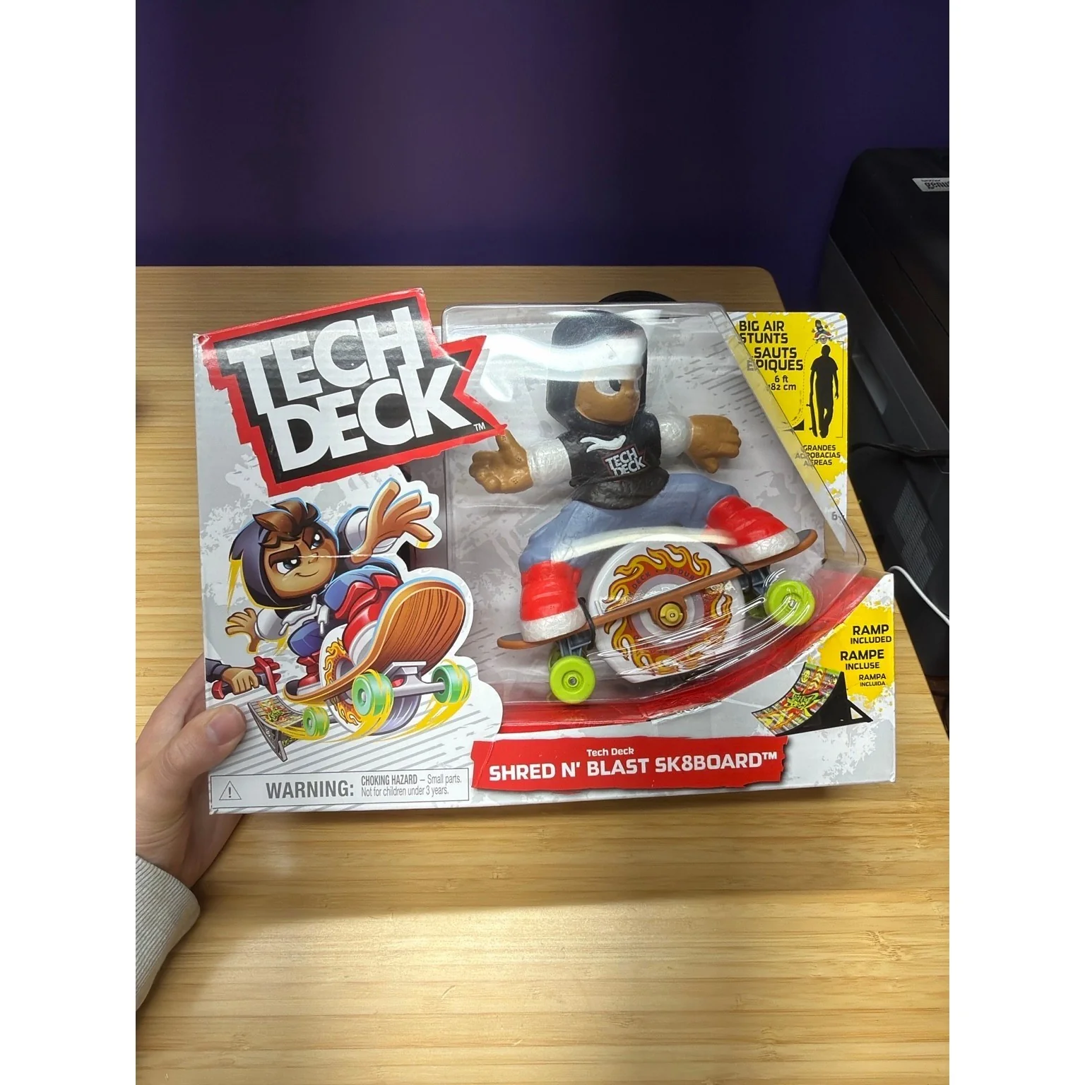 Tech Deck Shred N Blast Skateboard Figure Ramp Launcher Set