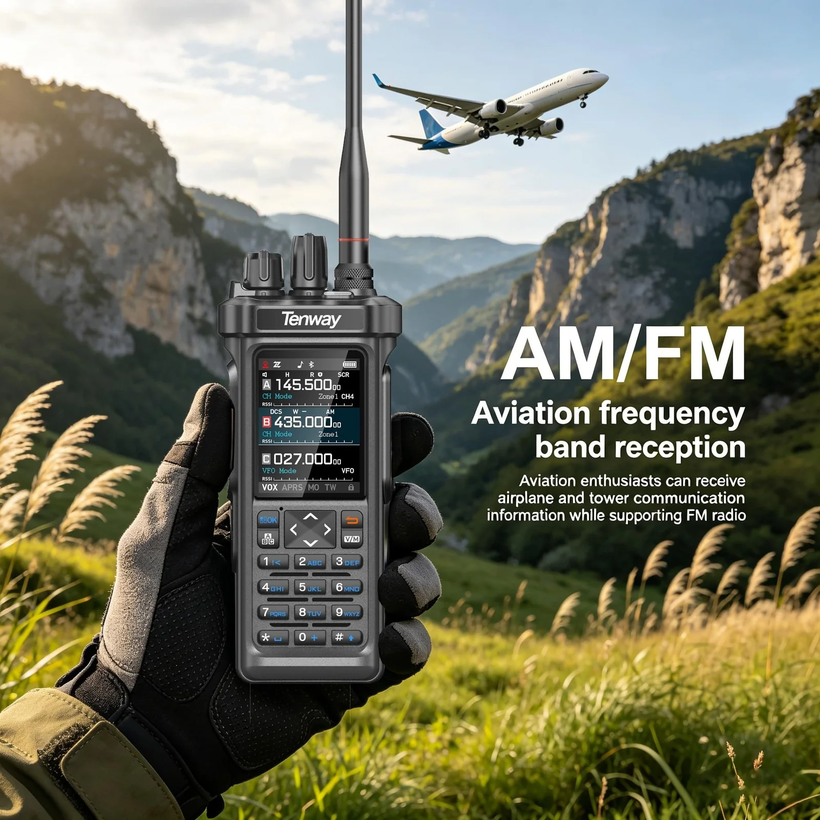 Tenway TP-900 Pro 10W Portable Ham Radio with GPS, APRS, and NOAA Features - Image 2