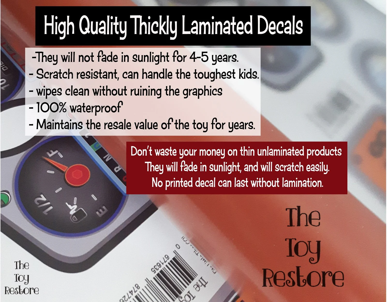 Toy Restore Replacement Decals for Rollplay Chevy Silverado 12-Volt Truck - Image 3