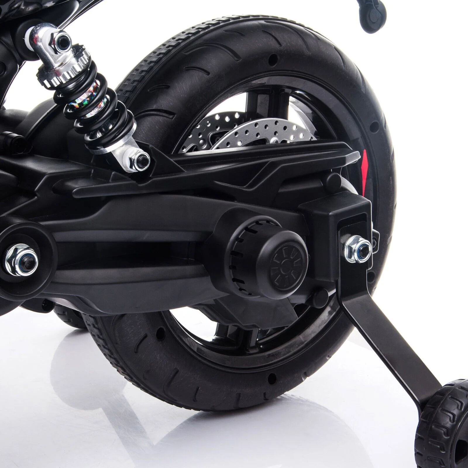 TOBBI 12V Aprilia Licensed Electric Ride-On Motorcycle for Kids with Training Wheels - Image 4