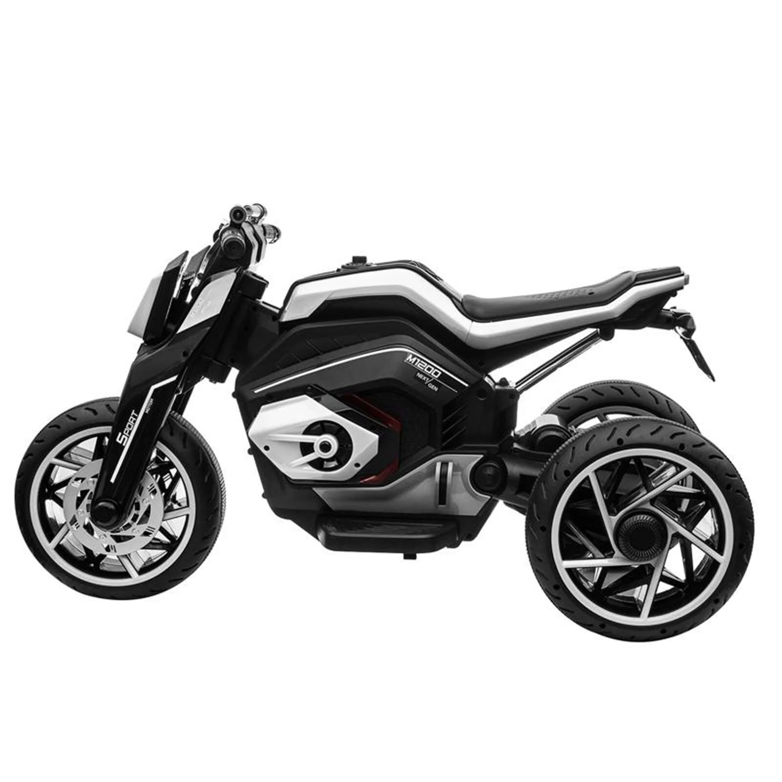TOBBI 12V Electric 3-Wheeled Ride On Motorcycle for Kids 3 and Up - Black - Image 2