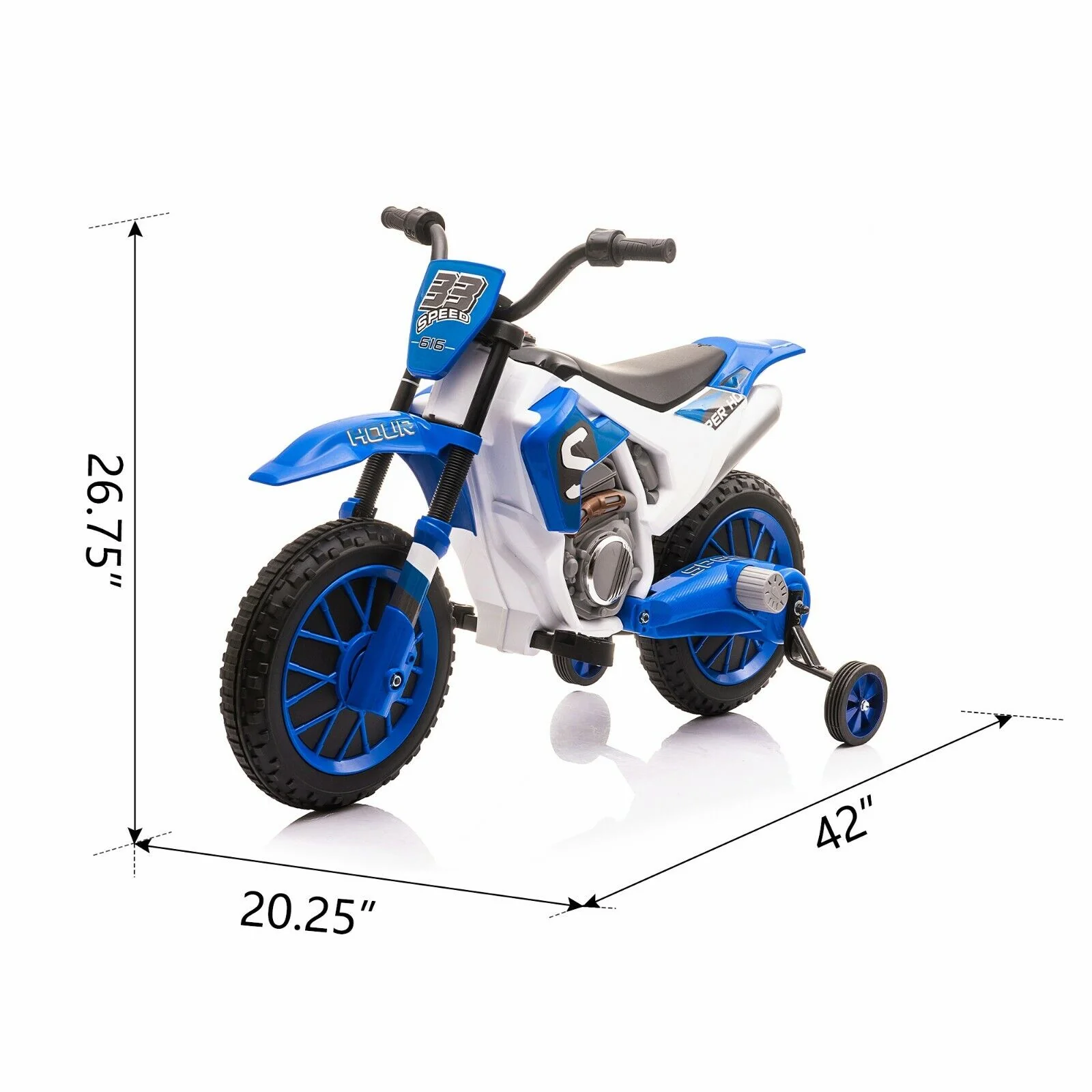 TOBBI 12V Electric Dirt Bike for Kids with Training Wheels - Realistic Motorbike Experience - Image 11