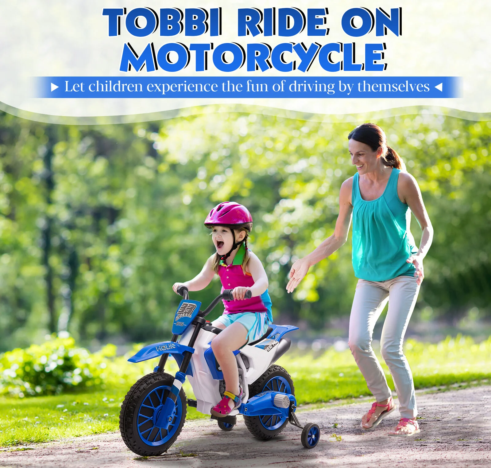 TOBBI 12V Electric Dirt Bike for Kids with Training Wheels - Realistic Motorbike Experience - Image 13