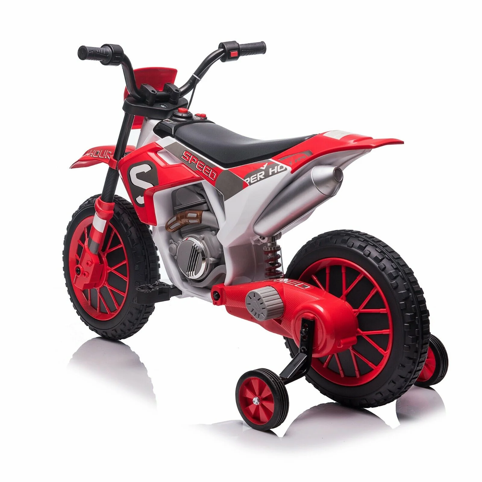 TOBBI 12V Electric Dirt Bike for Kids with Training Wheels - Realistic Motorbike Experience - Image 23