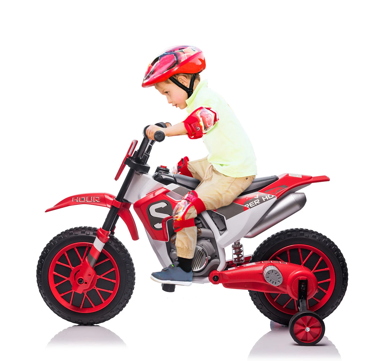 TOBBI 12V Electric Dirt Bike for Kids with Training Wheels - Realistic Motorbike Experience - Image 30