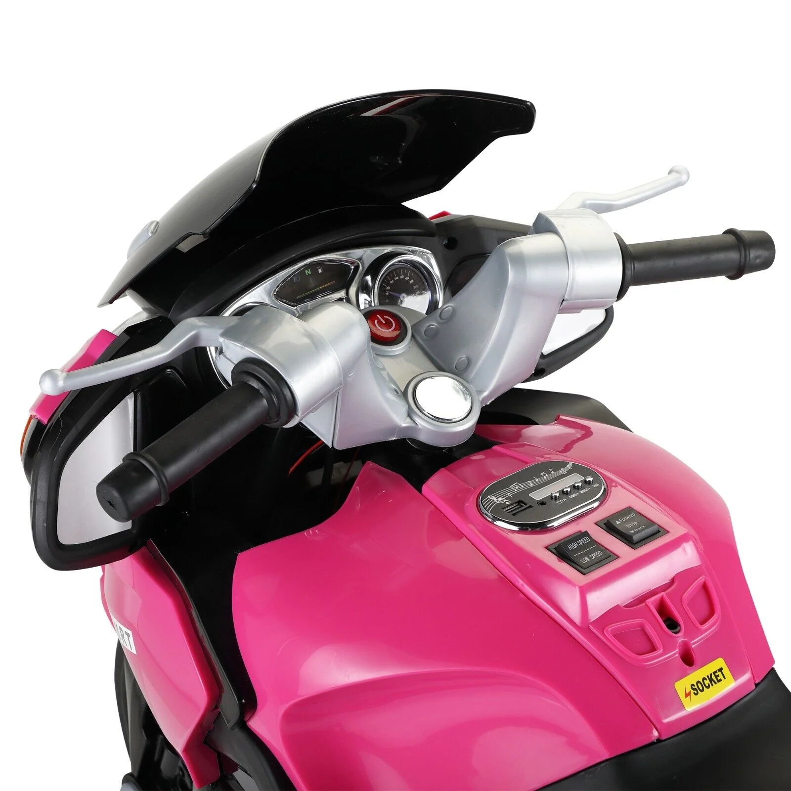 TOBBI 12V Electric Kids Ride-On Motorcycle with Training Wheels - Image 6