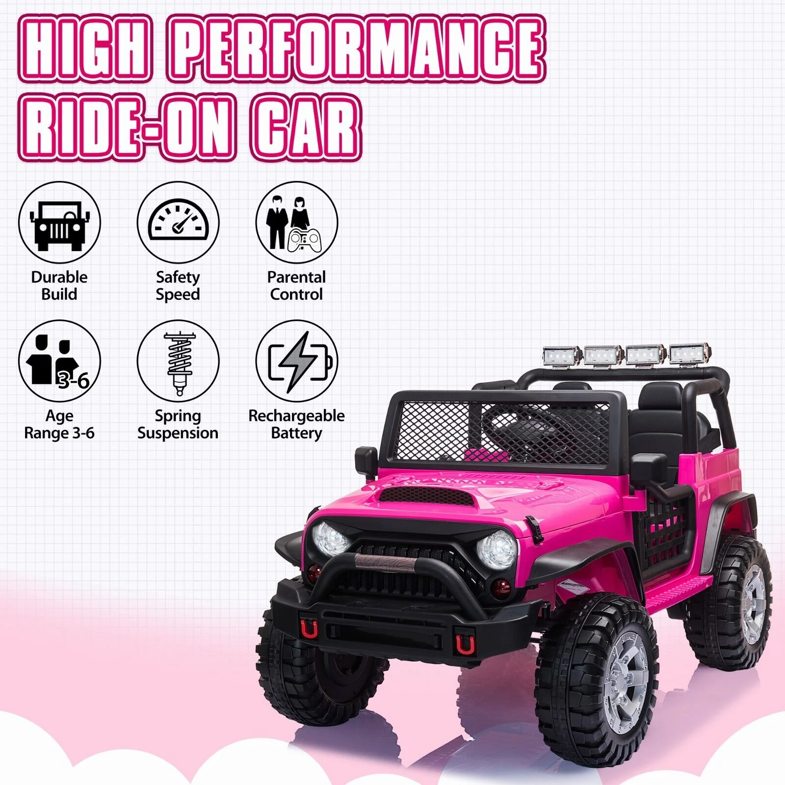 TOBBI 12V Electric Ride-On Truck with Remote Control for Kids - Image 11