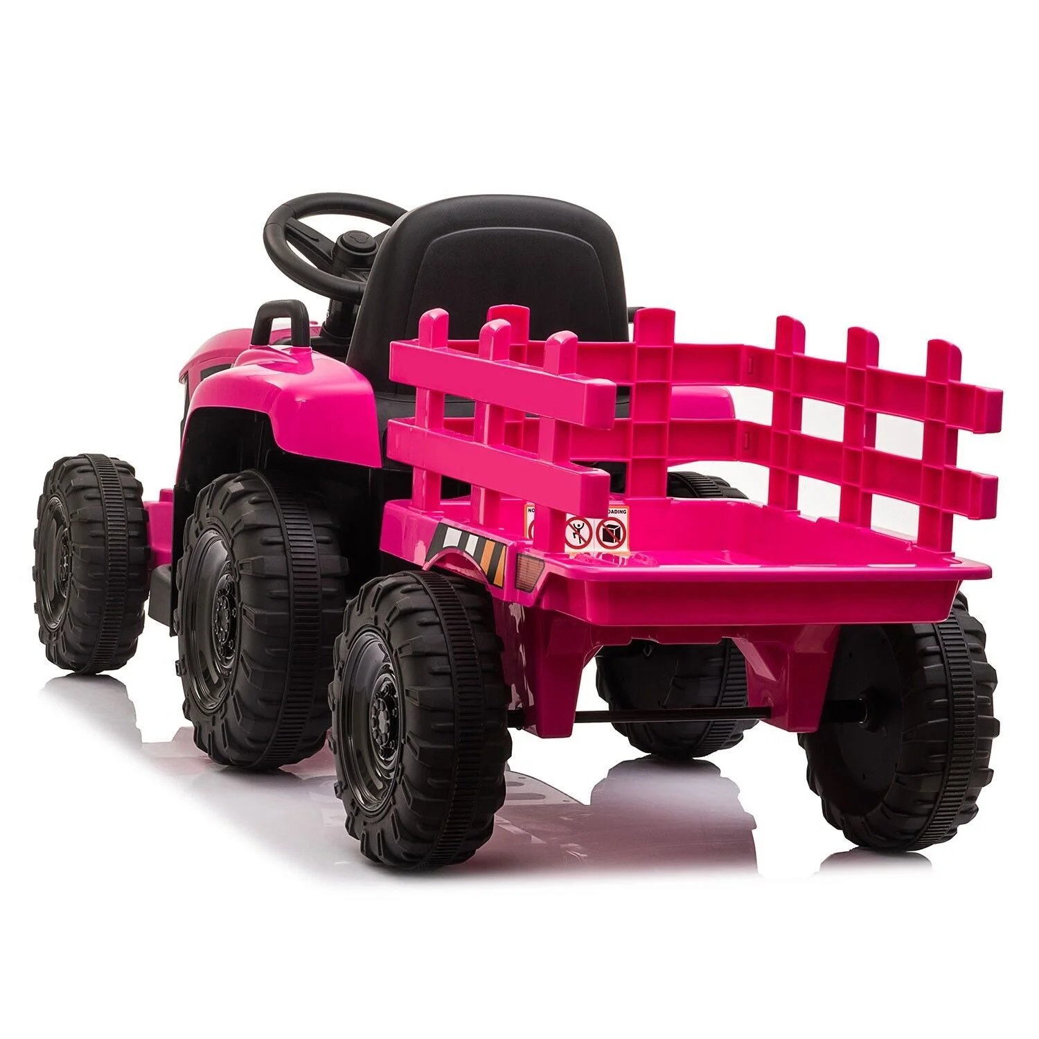 TOBBI 12V Electric Tractor for Kids with Trailer and Dual Motors - Perfect Gift for Young Drivers - Image 3