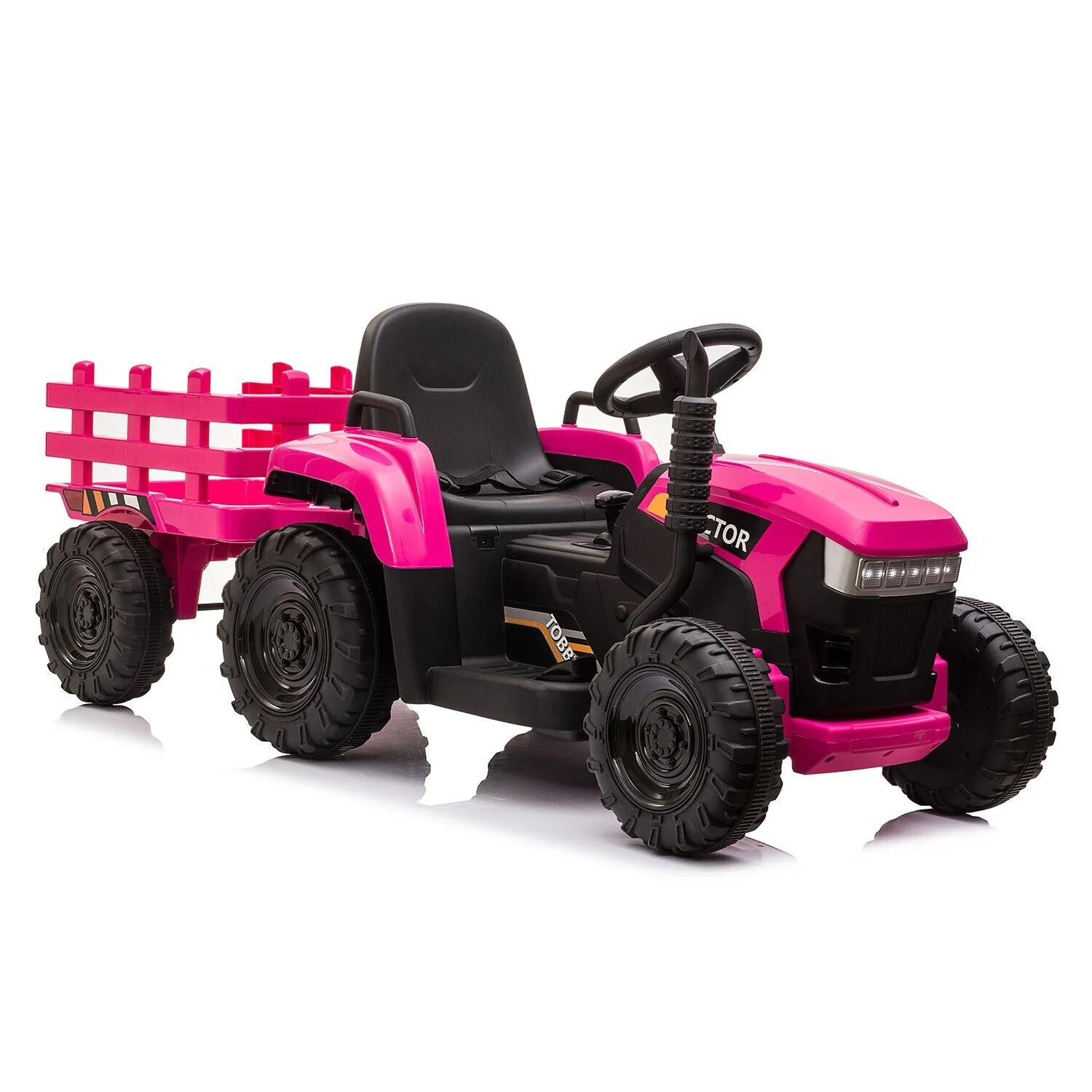 TOBBI 12V Electric Tractor for Kids with Trailer and Dual Motors - Perfect Gift for Young Drivers - Image 4