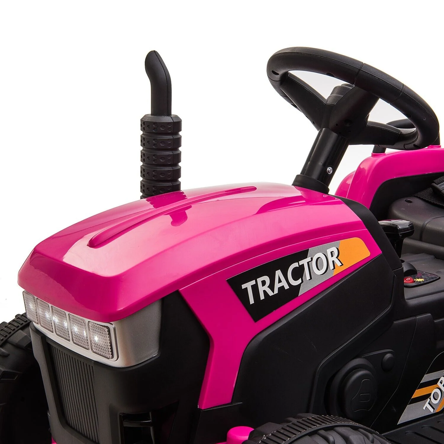 TOBBI 12V Electric Tractor for Kids with Trailer and Dual Motors - Perfect Gift for Young Drivers - Image 5