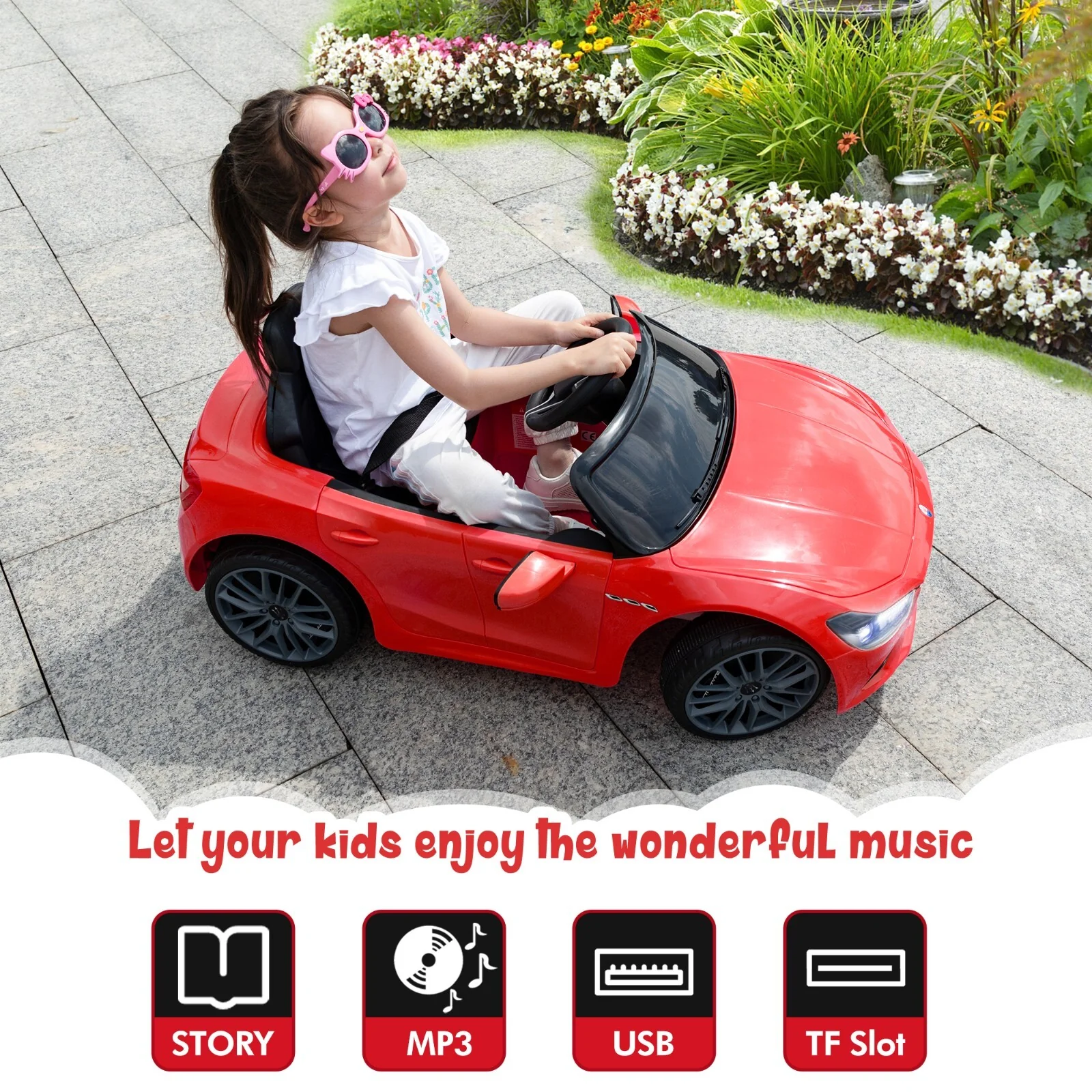 12V Licensed Maserati Ghibli Electric Ride-On Car Toy for Kids Boys and Girls - Image 9