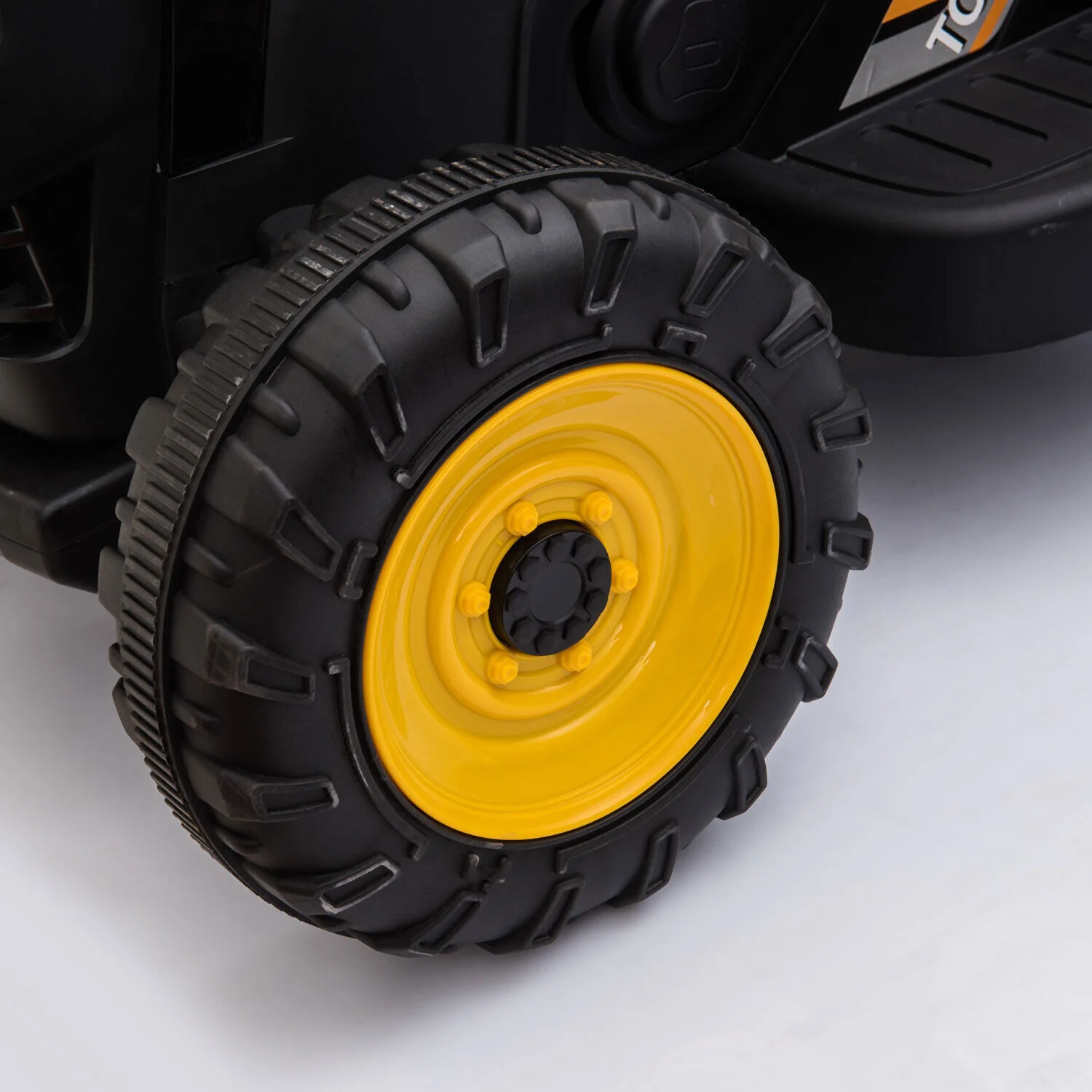 TOBBI 12V Kids Battery-Powered Ride On Tractor Toy in Black (Open Box) - Image 7