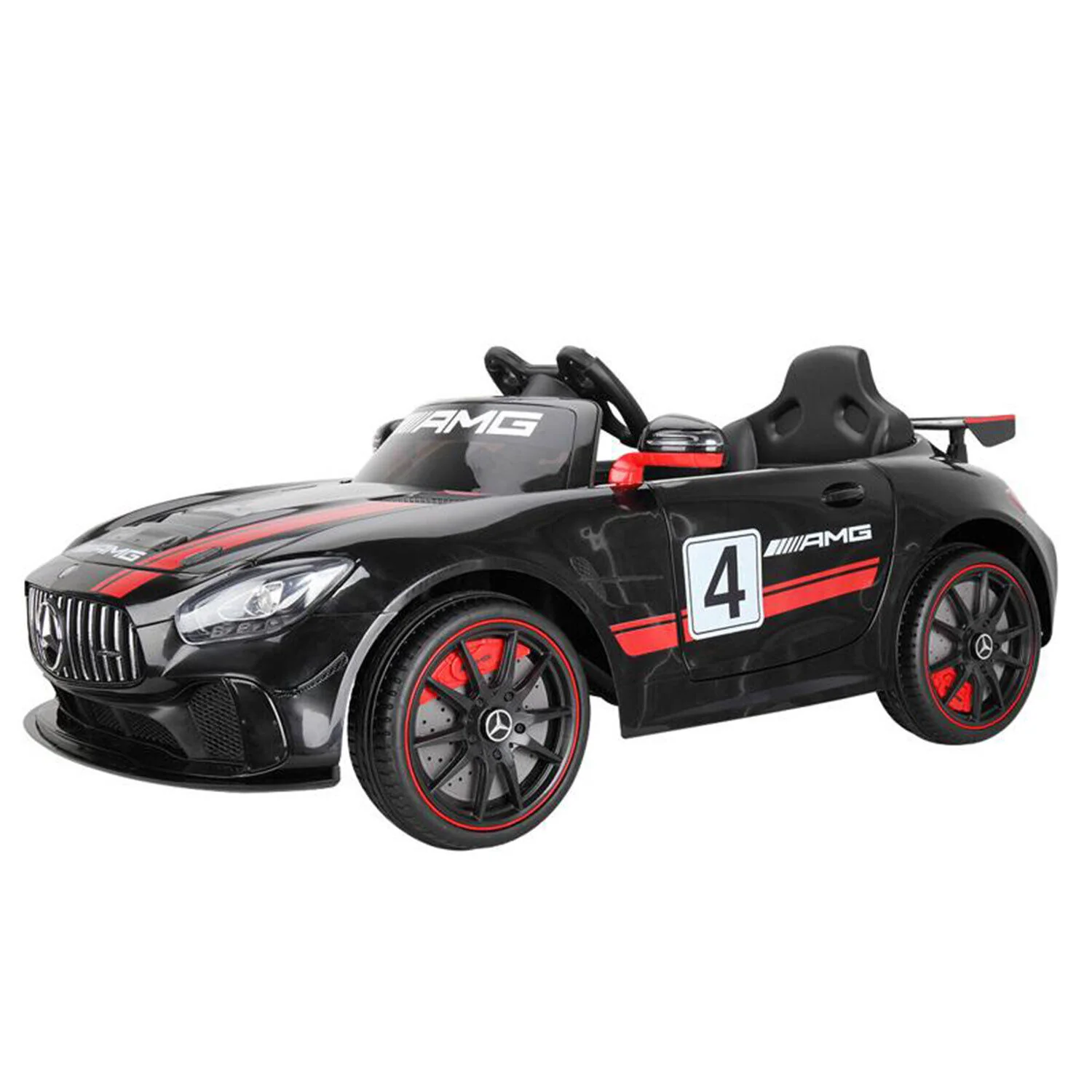 TOBBI 12V Kids Electric Mercedes-Benz Car Ride On Toy in Black - Image 2