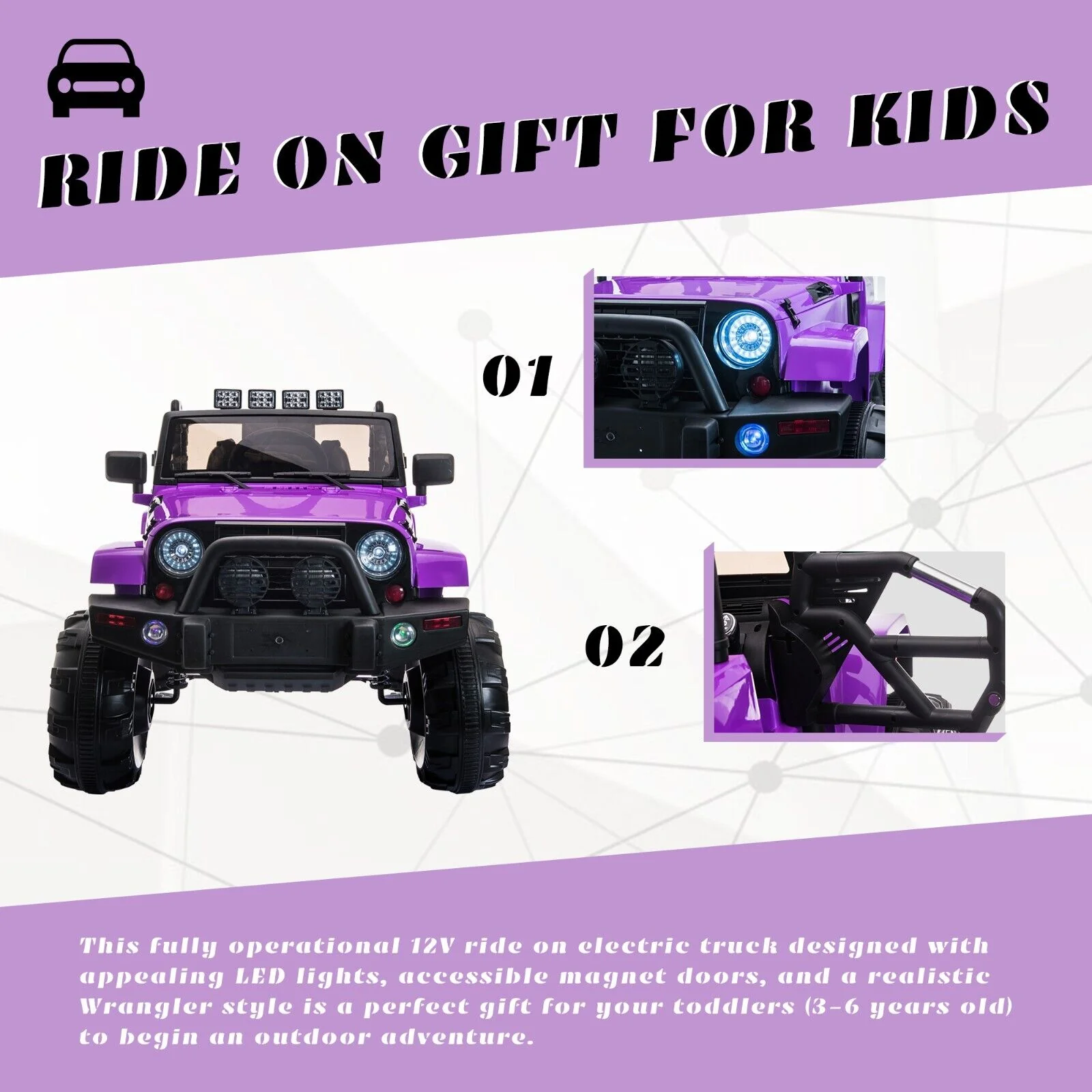TOBBI 12V Kids Electric Truck with Remote Control, Music, and Horn - Fun Ride-On Car for Children - Image 9