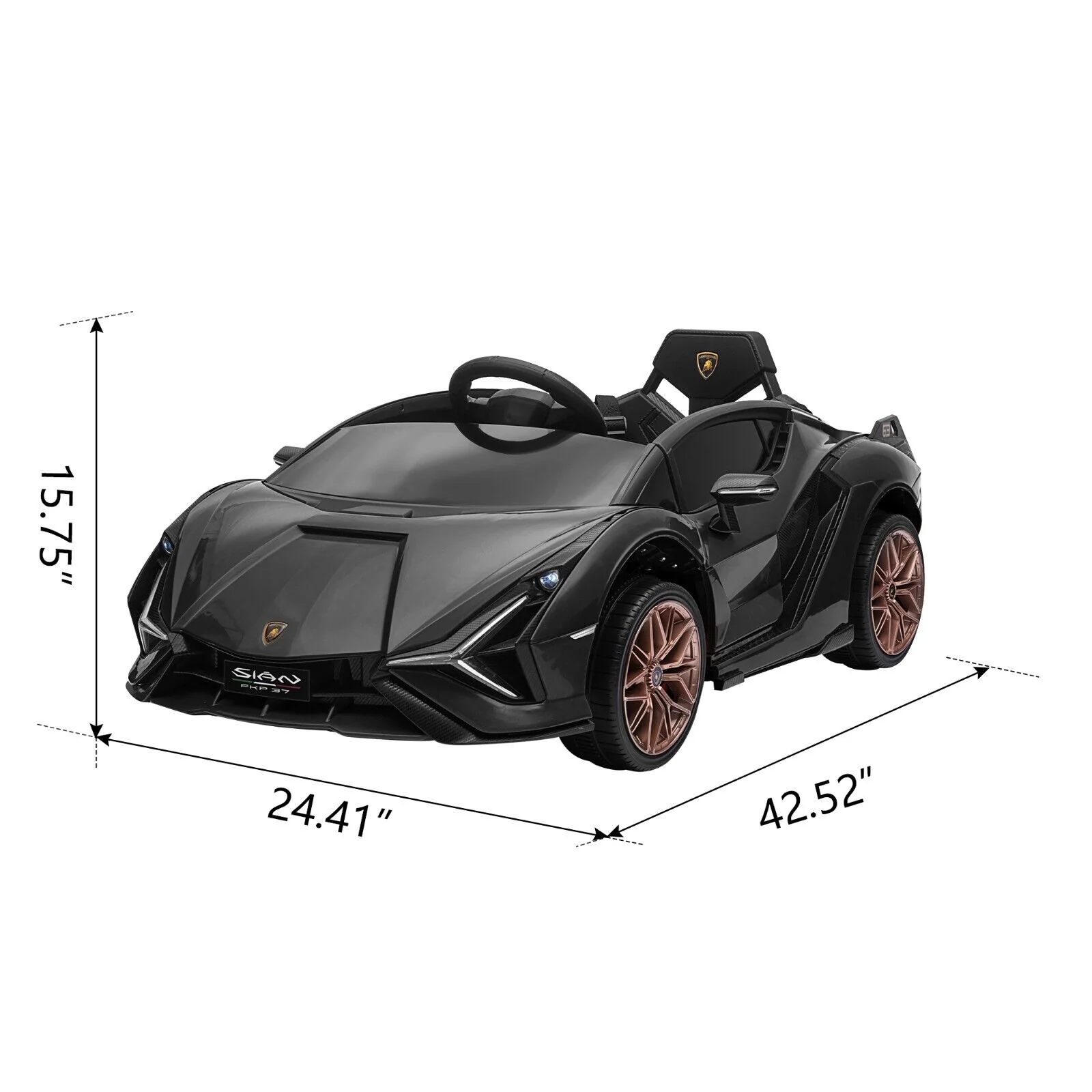 TOBBI 12V Kids Lamborghini SIAN Electric Car with Remote Control - Perfect for Little Drivers! - Image 2