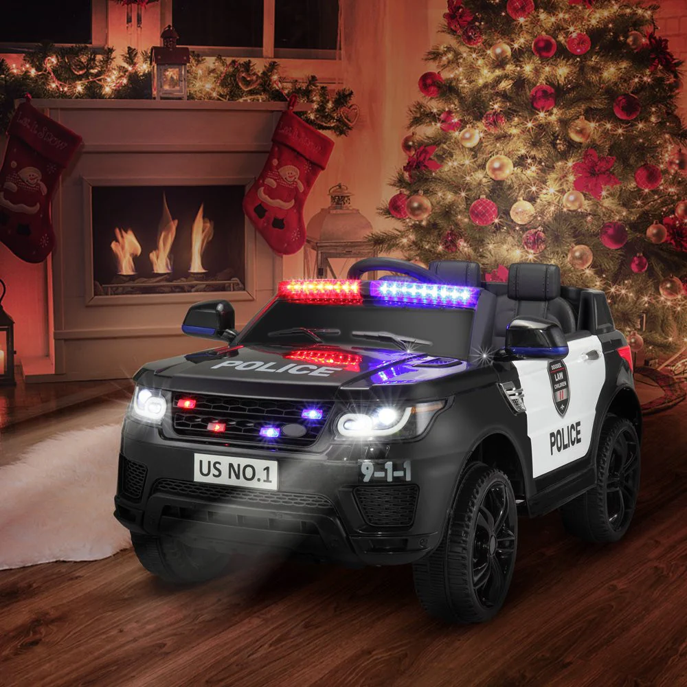 12V Kids Police Ride-On SUV Car with Parental Remote Control - Image 13