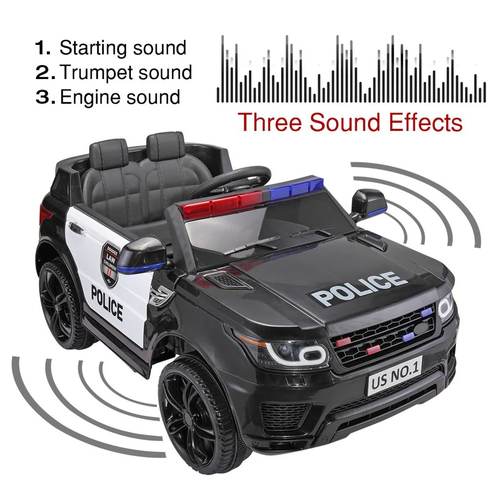 12V Kids Police Ride-On SUV Car with Parental Remote Control - Image 8