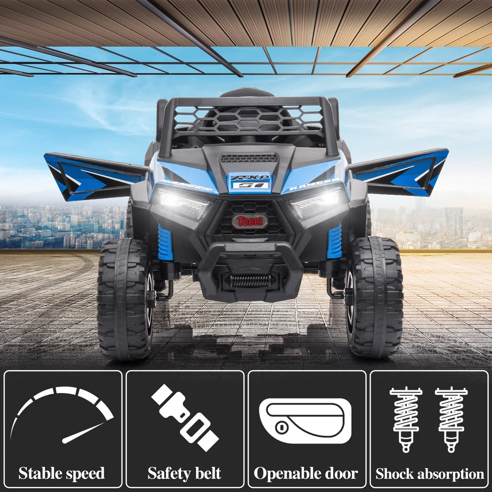 12V Electric Kids Ride-On Off-Road UTV Truck with Headlights, Music, and Horn - Image 12
