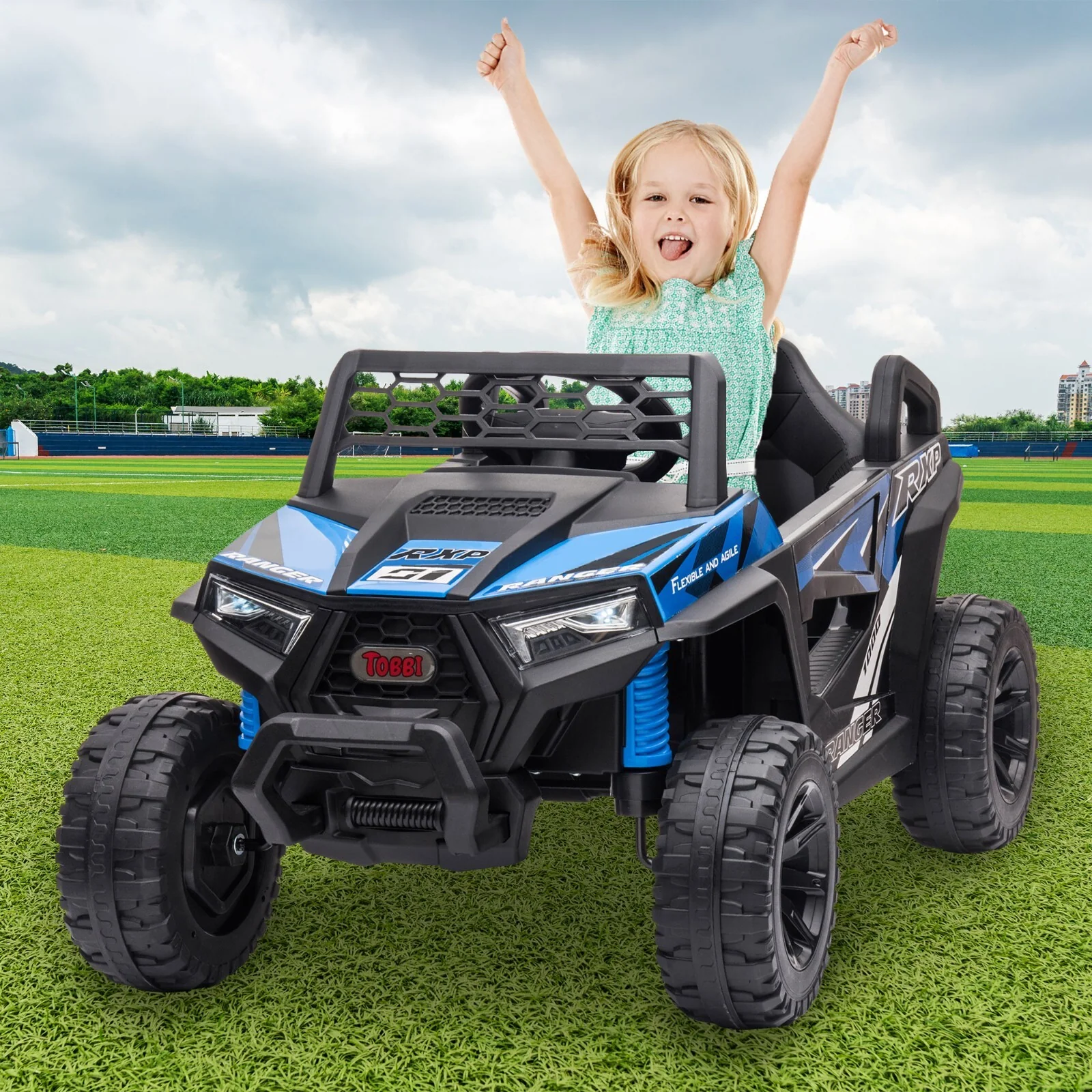12V Electric Kids Ride-On Off-Road UTV Truck with Headlights, Music, and Horn - Image 13