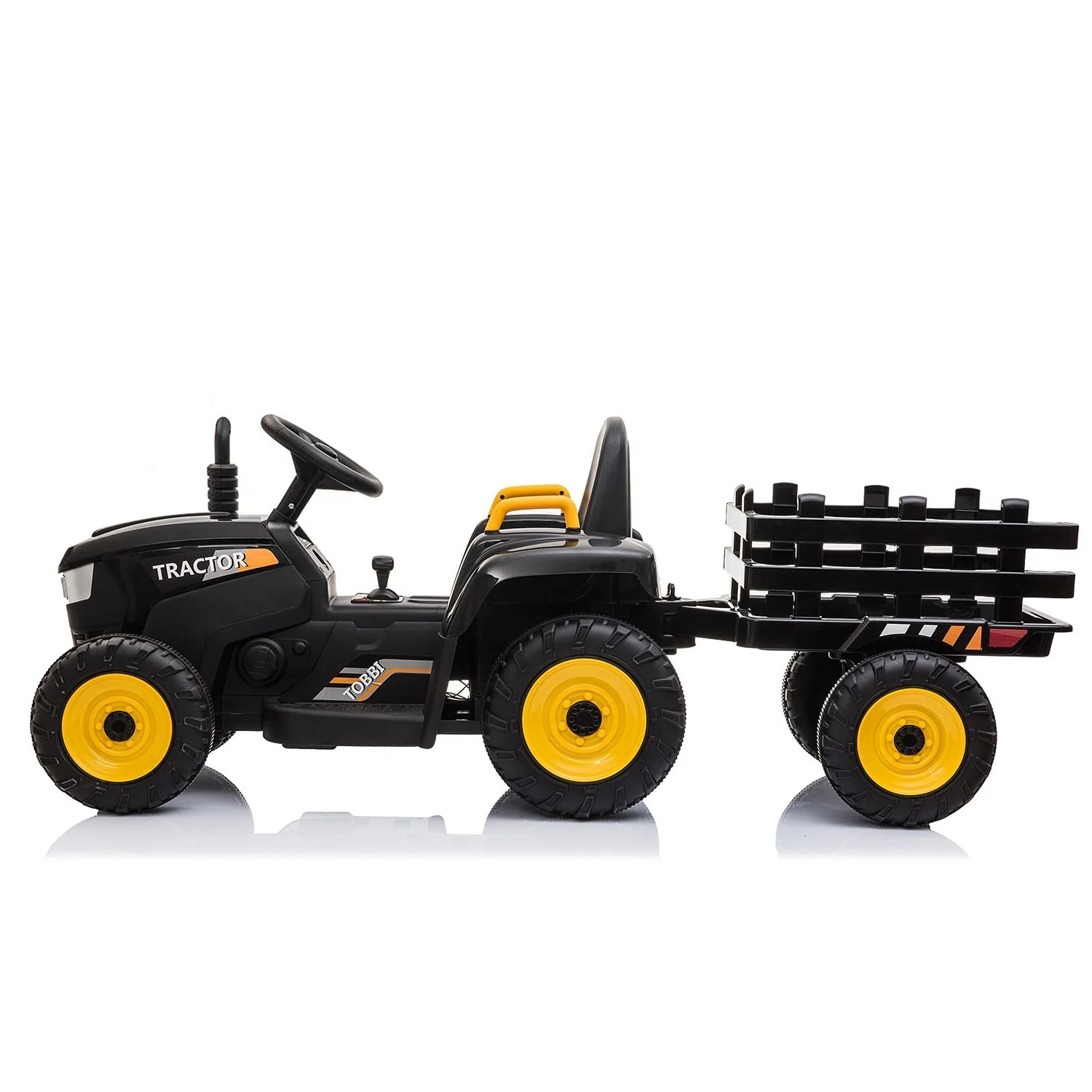 12V Electric Ride-On Kids Tractor with Battery-Powered Toy Car and Trailer - Image 3