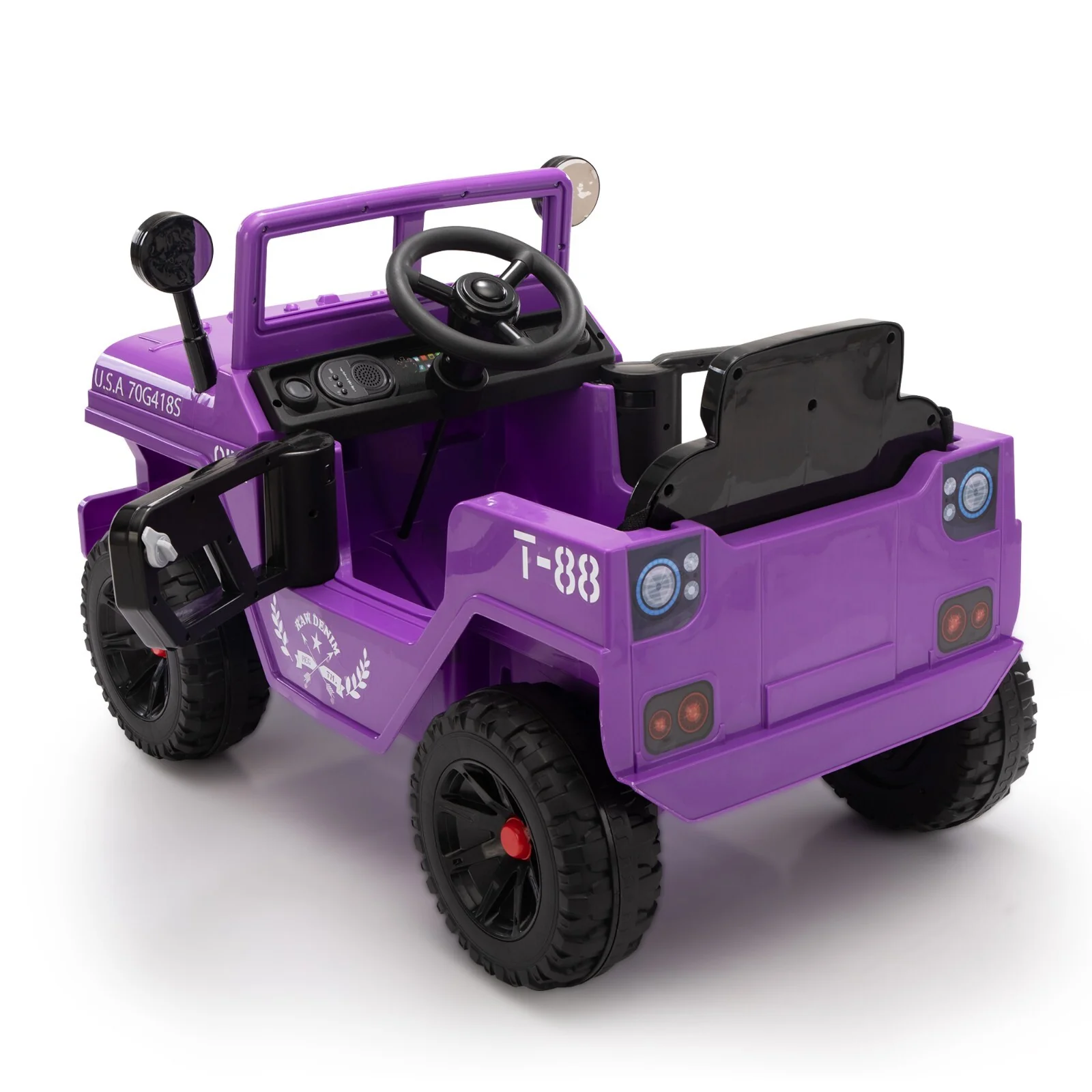 12V Electric Battery-Powered Ride-On Jeep Truck for Kids Ages 3-6 - Image 14
