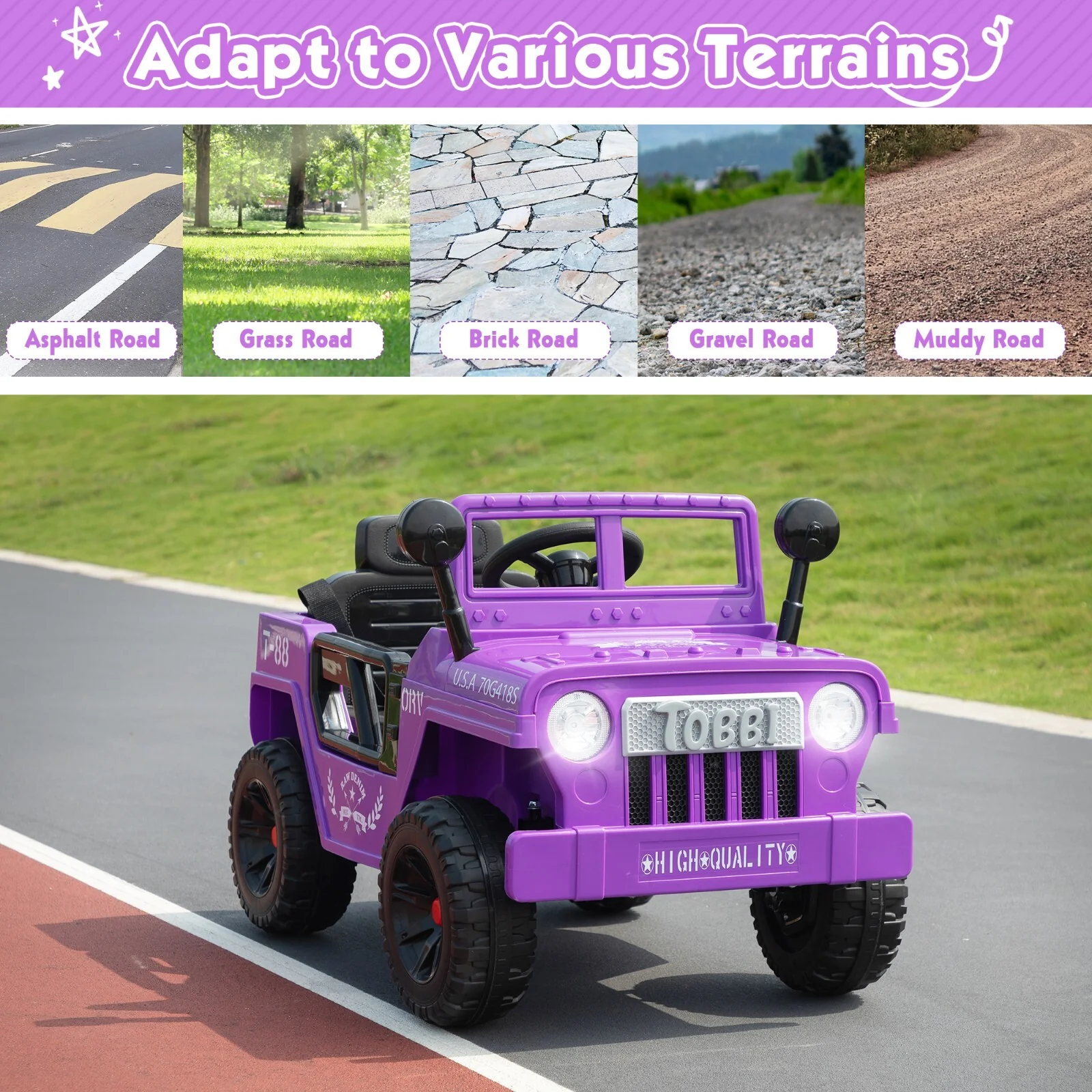 12V Electric Battery-Powered Ride-On Jeep Truck for Kids Ages 3-6 - Image 6