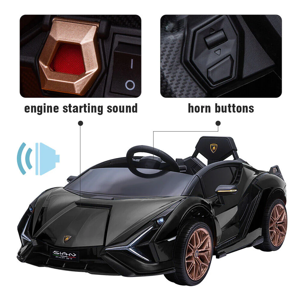 TOBBI 12V Lamborghini Sian Licensed Kids Electric Ride on Car with Parental Remote Control - Image 9