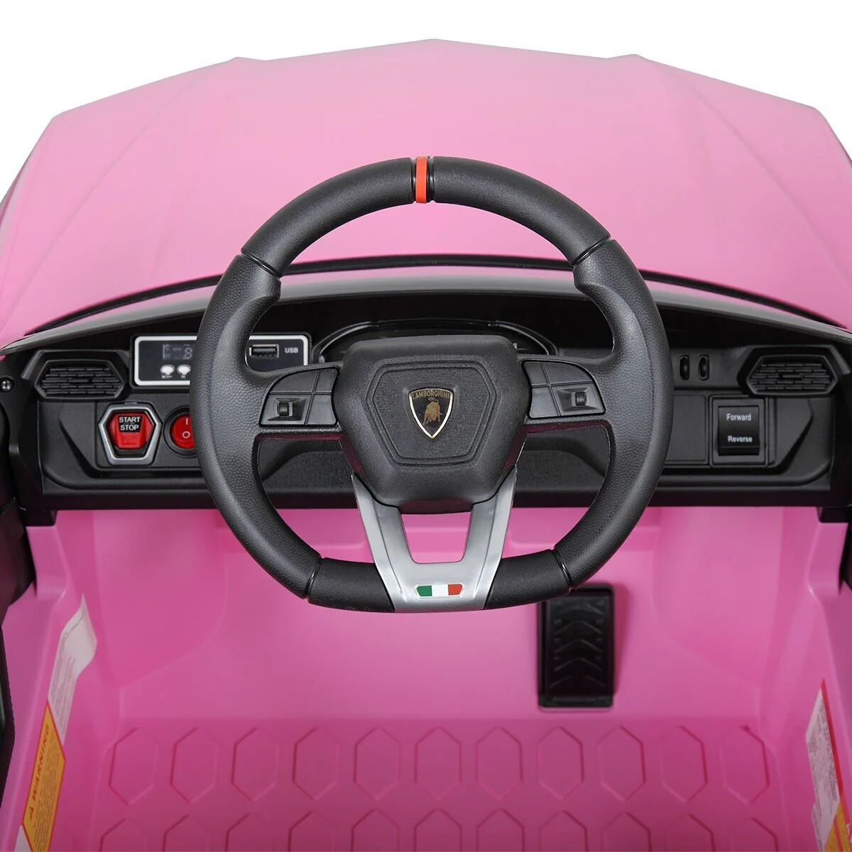 TOBBI 12V Lamborghini SUV Ride-On Car for Kids with Remote Control and MP3 Player, Pink - Image 6