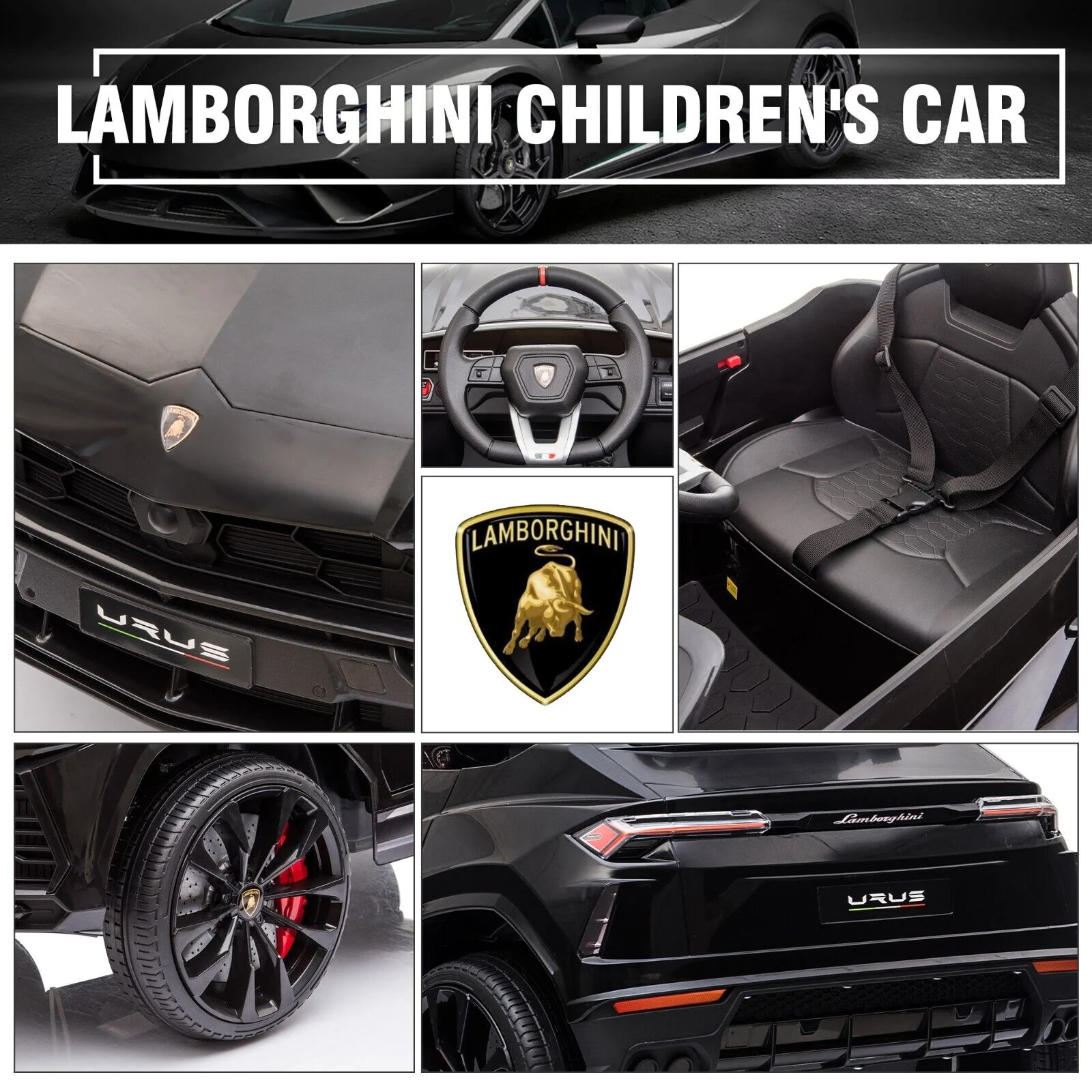 TOBBI 12V Lamborghini Urus Licensed Kids Ride on Car - Electric Motorized Vehicle for Endless Fun! - Image 6
