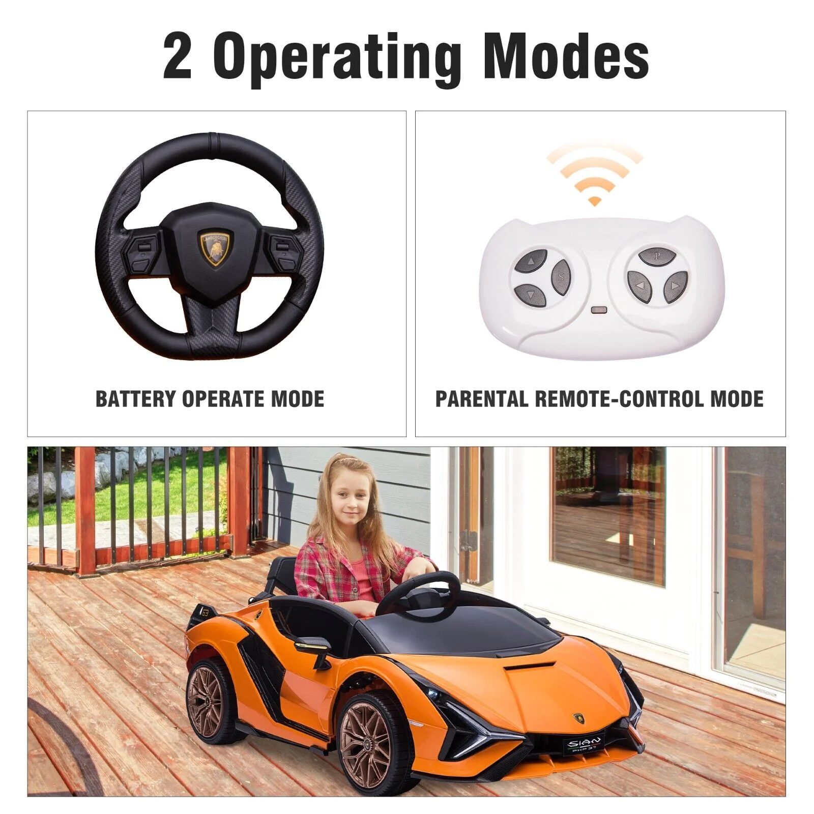 TOBBI 12V Licensed Lamborghini Sian Battery Powered Ride On Car for Kids with Remote Control - Image 9