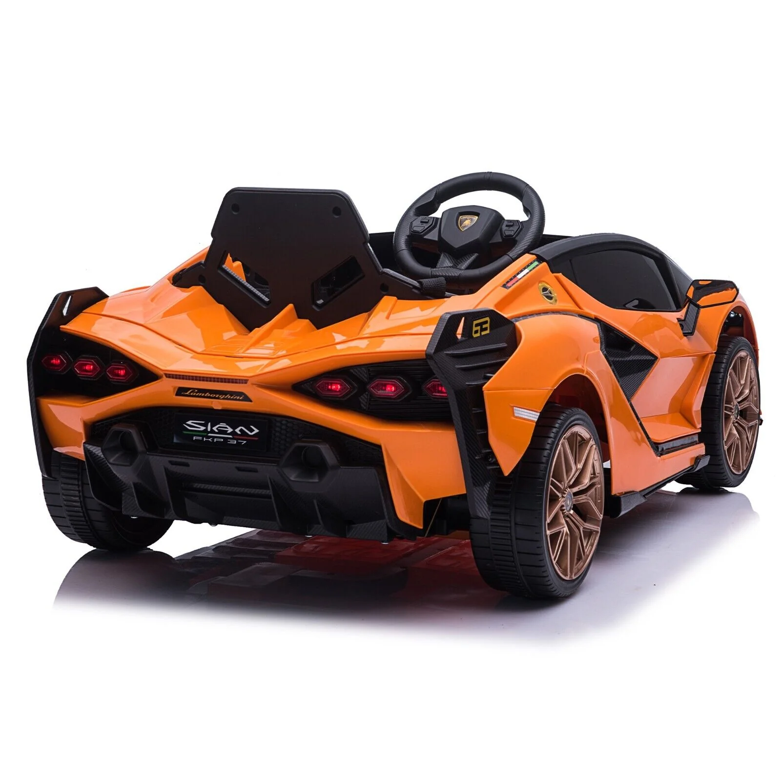 TOBBI 12V Licensed Lamborghini Sian Ride On Car for Kids with Remote Control and Battery Power - Image 4