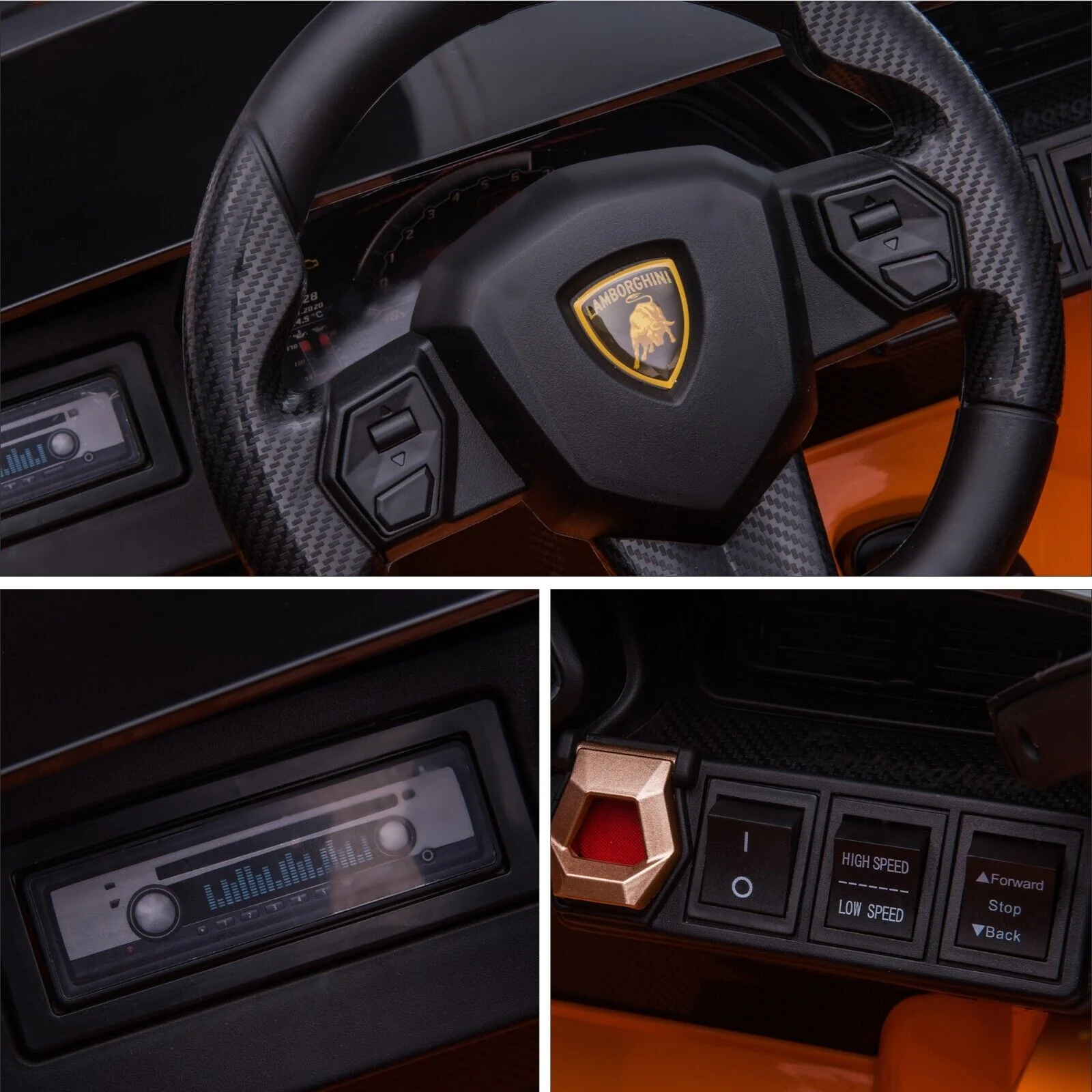 TOBBI 12V Licensed Lamborghini Sian Ride On Car for Kids with Remote Control and Battery Power - Image 9