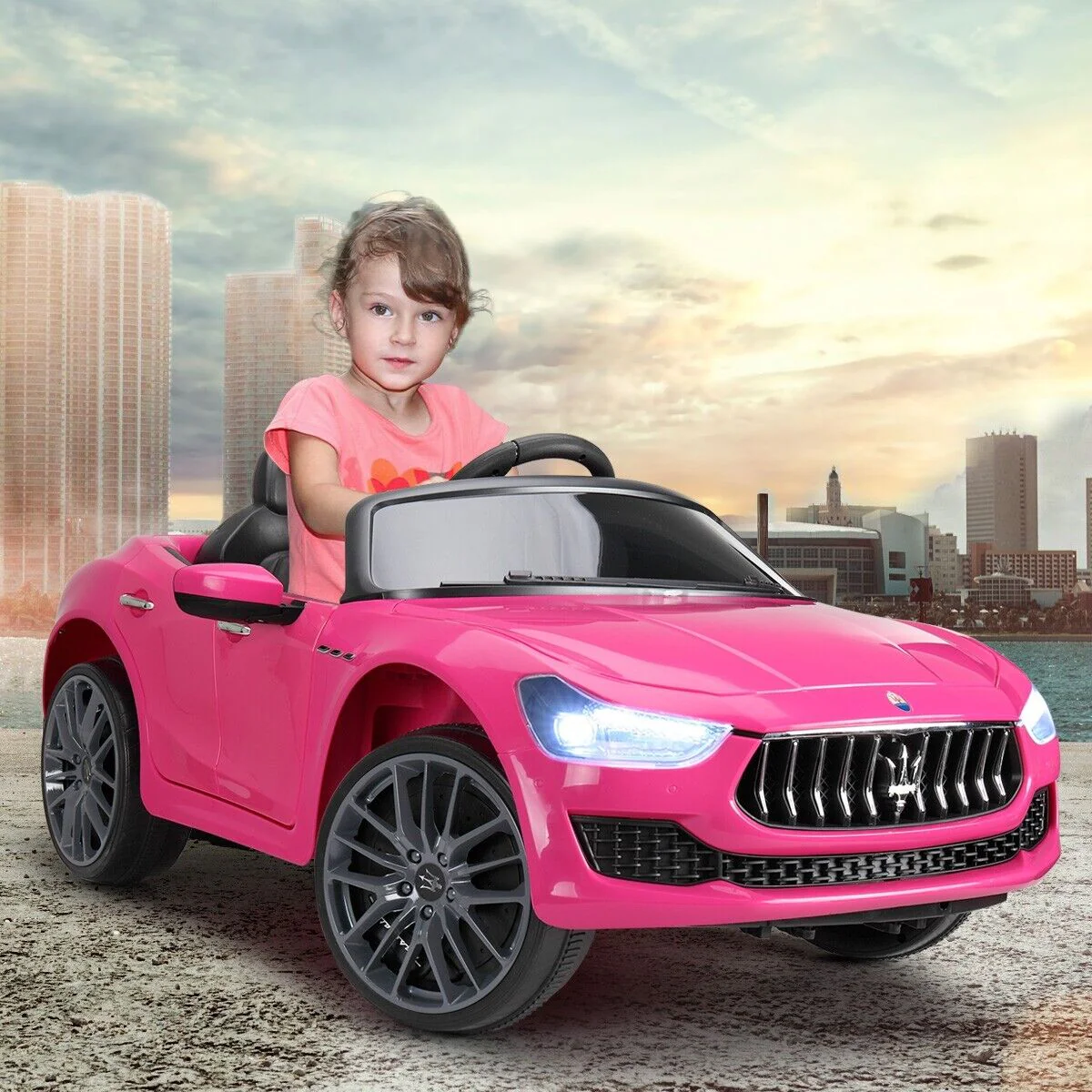 TOBBI 12V Licensed Maserati Gbili Kids Ride on Car with Remote Control, Pink - Image 12