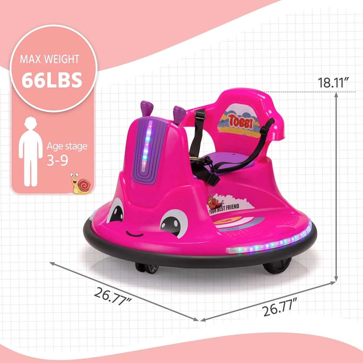 12V Electric Ride-On Bumper Car for Toddlers with 360-Degree Spin and Remote Control - Image 2