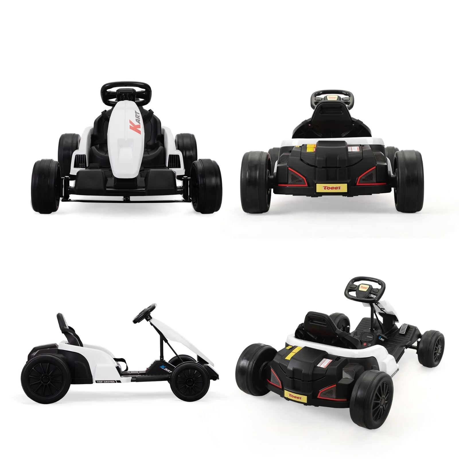 24V Electric Ride-On Go Kart for Kids Ages 4-16 with Drifting and Racing Features - Image 6